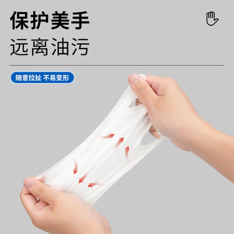 英科医疗一次性PVC手套100只大码洗碗厨房家务透明防水食品级