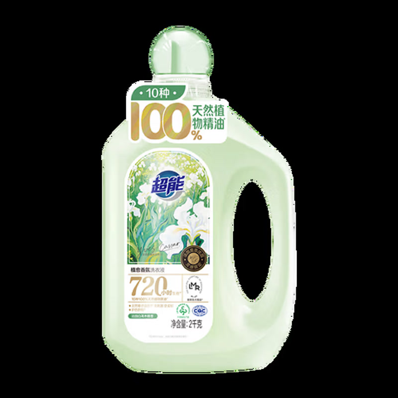 超能【肖战同款】 植愈香氛洗衣液 法国白鸢木檀香 2kg 720h持久留香